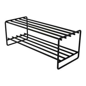 Čierny kovový stojan na topánky Clint – Spinder Design vyobraziť