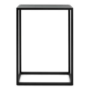 Čierny konzolový stolík s doskou z dubového dreva 30x66 cm Daniël – Spinder Design vyobraziť