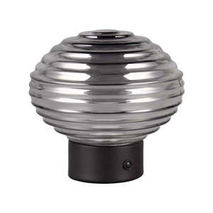 Čierno-šedá stmievateľná LED stolová lampa so skleneným tienidlom (výška 14, 5 cm) Earl – Trio vyobraziť