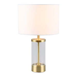 Stolová lampa v zlatej farbe s textilným tienidlom (výška 33, 5 cm) Grazia – Trio vyobraziť