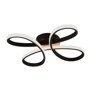 Čierne LED stropné svietidlo 40x40 cm Fly – Trio vyobraziť