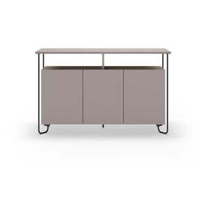 Sivo-béžová nízka komoda 130x80 cm Dilly – Marckeric vyobraziť