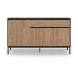 Nízka komoda v dekore duba v prírodnej farbe 140x80 cm Lorenza – Marckeric vyobraziť