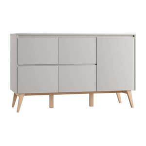 Sivá nízka detská komoda 149x52, 5 cm Swing – Pinio vyobraziť