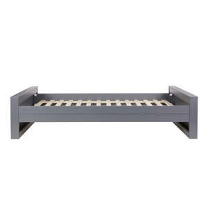Sivá jednolôžková posteľ 90x200 cm Dennis – WOOOD vyobraziť