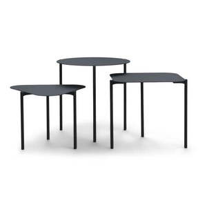 Kovové okrúhle odkladacie stolíky v súprave 3 ks 46.5x46.5 cm Do-Re-Mi – Spinder Design vyobraziť