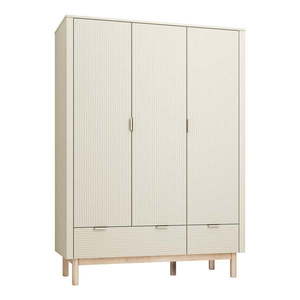 Krémová detská šatníková skriňa 144x52 cm Miloo – Pinio vyobraziť