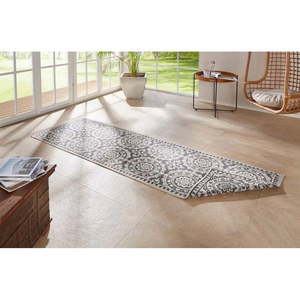Sivo-krémový vonkajší koberec NORTHRUGS Jardin, 80 x 250 cm vyobraziť