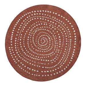 Červený vonkajší koberec NORTHRUGS Bali, ⌀ 140 cm vyobraziť