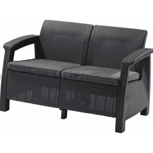 KETER Záhradná pohovka GREEK LOVE SEAT | grafit vyobraziť