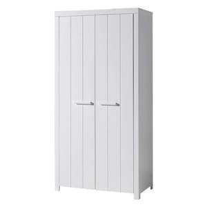 Biela šatníková skriňa Vipack Erik, 205 × 57 × 99 cm vyobraziť