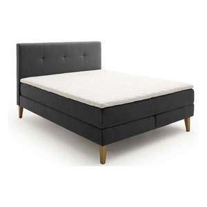 Antracitová boxspring posteľ 160x200 cm Stockholm – Meise Möbel vyobraziť