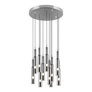 LED závesné svietidlo so skleneným tienidlom ø 50 cm v striebornej farbe Lucent – Trio Select vyobraziť