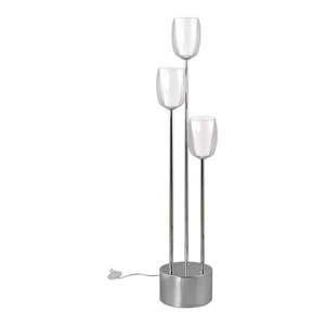 Stojacia lampa so skleneným tienidlom v striebornej farbe (výška 140 cm) Barret – Trio Select vyobraziť