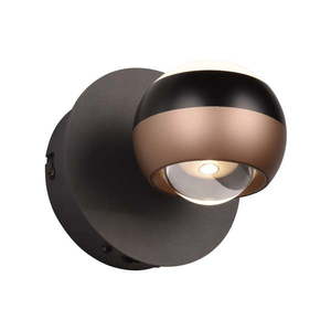 LED nástenné svietidlo ø 10 cm v čierno-medenej farbe Orbit – Trio Select vyobraziť
