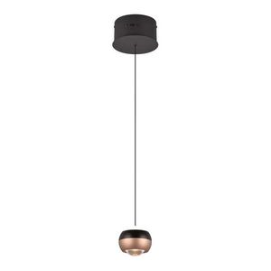 LED závesné svietidlo s kovovým tienidlom ø 15, 5 cm v čierno-medenej farbe Orbit – Trio Select vyobraziť