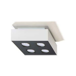 Biele stropné svietidlo s kovovým tienidlom 24x24 cm Hydra – Nice Lamps vyobraziť