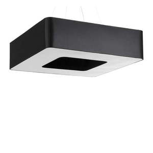 Čierne závesné svietidlo so skleneno-textilným tienidlom Piano – Nice Lamps vyobraziť