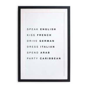 Obraz 30x40 cm Speak, Kiss, Drive – Really Nice Things vyobraziť