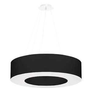 Čierne závesné svietidlo s textilným tienidlom ø 70 cm Galata – Nice Lamps vyobraziť