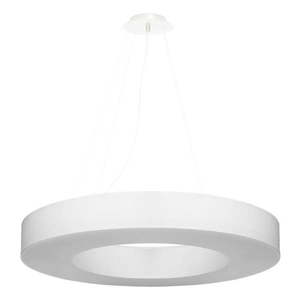 Biele závesné svietidlo s textilným tienidlom ø 70 cm Galata Slim – Nice Lamps vyobraziť