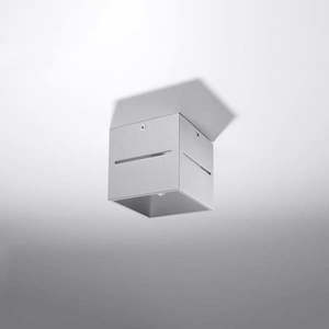 Sivé stropné svietidlo s kovovým tienidlom 10x10 cm Lorum – Nice Lamps vyobraziť