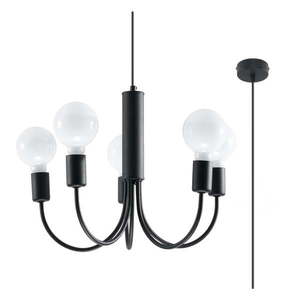 Čierne závesné svietidlo ø 45 cm Karim – Nice Lamps vyobraziť