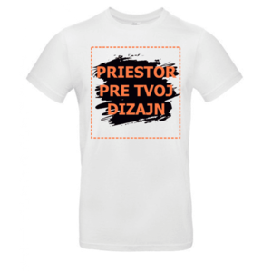 B&C Pánske tričko s potlačou - Biele 5XL vyobraziť