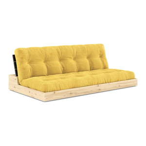 Žltá menčestrová rozkladacia pohovka 196 cm Base – Karup Design vyobraziť