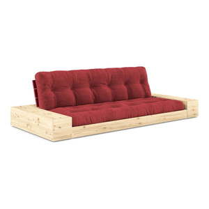 Červená menčestrová rozkladacia pohovka 244 cm Base – Karup Design vyobraziť