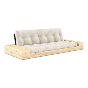 Biela menčestrová rozkladacia pohovka 244 cm Base – Karup Design vyobraziť