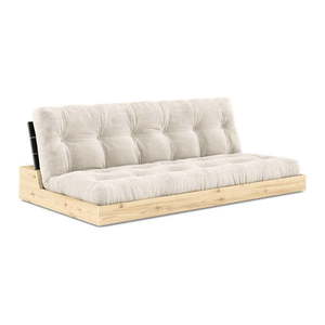 Biela menčestrová rozkladacia pohovka 196 cm Base – Karup Design vyobraziť