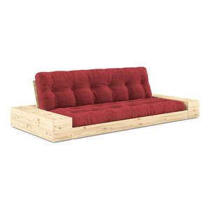 Červená menčestrová rozkladacia pohovka 244 cm Base – Karup Design vyobraziť