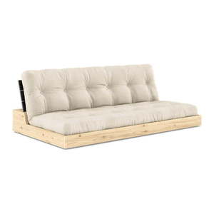 Sivo-béžová ľanová rozkladacia pohovka 196 cm Base – Karup Design vyobraziť