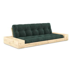 Tmavozelená menčestrová rozkladacia pohovka 244 cm Base – Karup Design vyobraziť