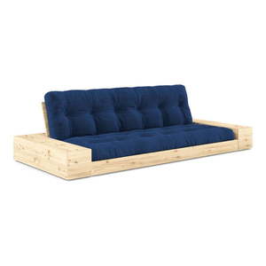 Modrá menčestrová rozkladacia pohovka 244 cm Base – Karup Design vyobraziť