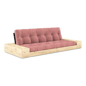 Ružová menčestrová rozkladacia pohovka 244 cm Base – Karup Design vyobraziť
