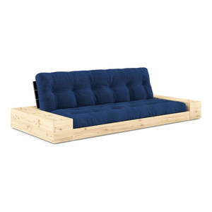 Modrá menčestrová rozkladacia pohovka 244 cm Base – Karup Design vyobraziť