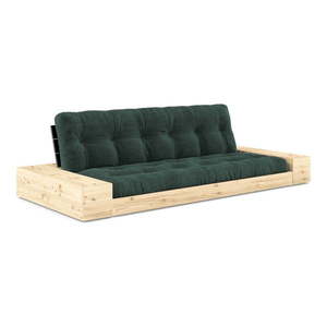 Tmavozelená menčestrová rozkladacia pohovka 244 cm Base – Karup Design vyobraziť