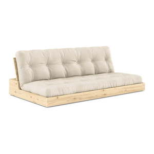 Sivo-béžová ľanová rozkladacia pohovka 196 cm Base – Karup Design vyobraziť