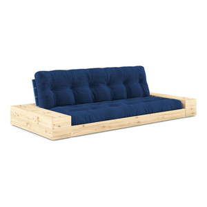 Modrá menčestrová rozkladacia pohovka 244 cm Base – Karup Design vyobraziť