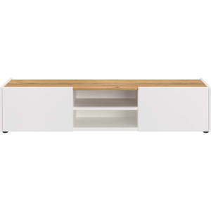 TV stolík v dekore duba v bielo-prírodnej farbe 164x35 cm Schlangen – Germania vyobraziť