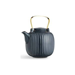 Antracitová porcelánová čajová kanvica Kähler Design Hammershoi, 1, 2 l vyobraziť