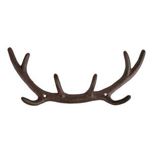 Hnedý kovový nástenný vešiak Antlers – Esschert Design vyobraziť