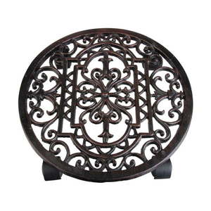 Kovový pojazdný podstavec pod kvetináč ø 29 cm Ornament – Esschert Design vyobraziť