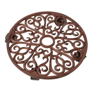 Kovový pojazdný podstavec pod kvetináč ø 34, 5 cm Ornament – Esschert Design vyobraziť