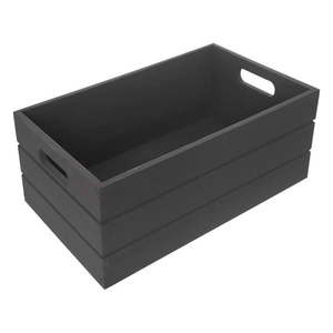 Antracitový drevený úložný box 36x26x15 cm – Orion vyobraziť