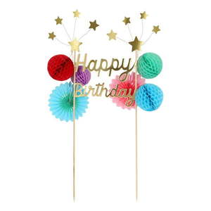Tortový zápich Happy Birthday – Meri Meri vyobraziť