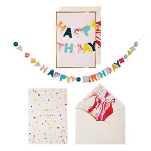 Prianie Marble Birthday – Meri Meri vyobraziť