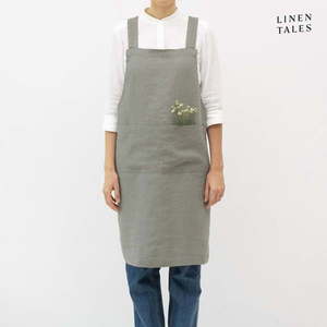 Ľanová zástera Khaki – Linen Tales vyobraziť